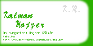 kalman mojzer business card