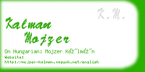 kalman mojzer business card